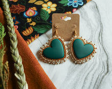 Load image into Gallery viewer, Matte Green Hearts
