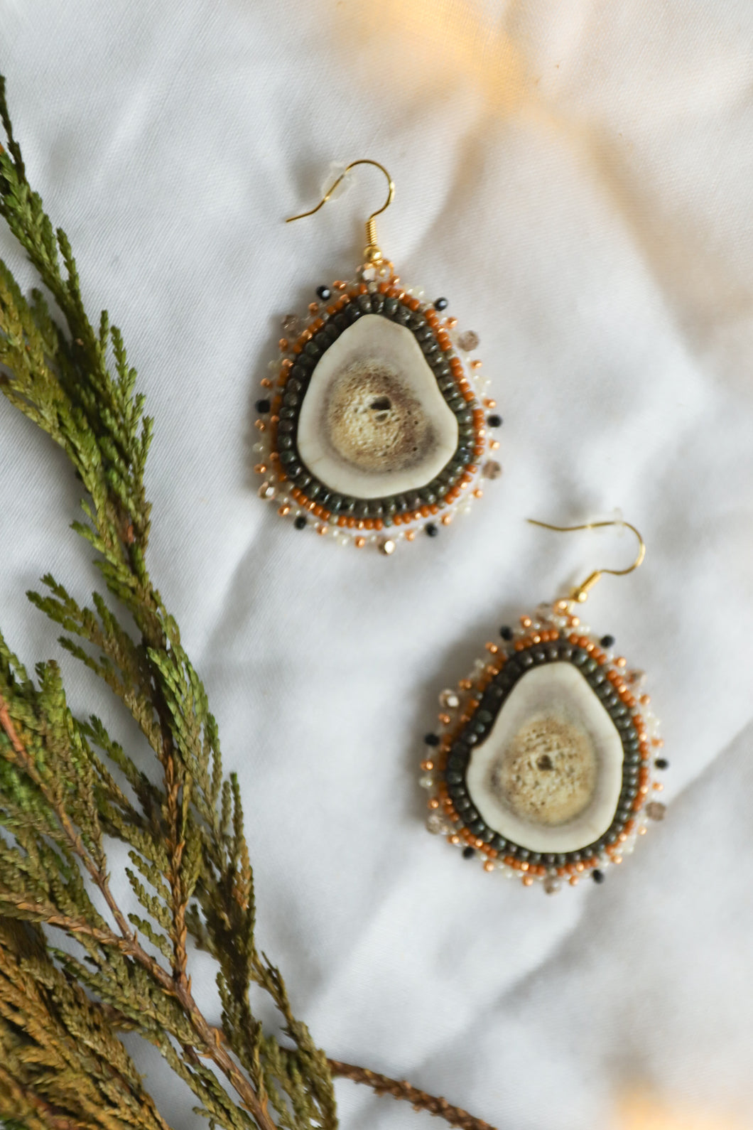 Beaded Elk Earrings