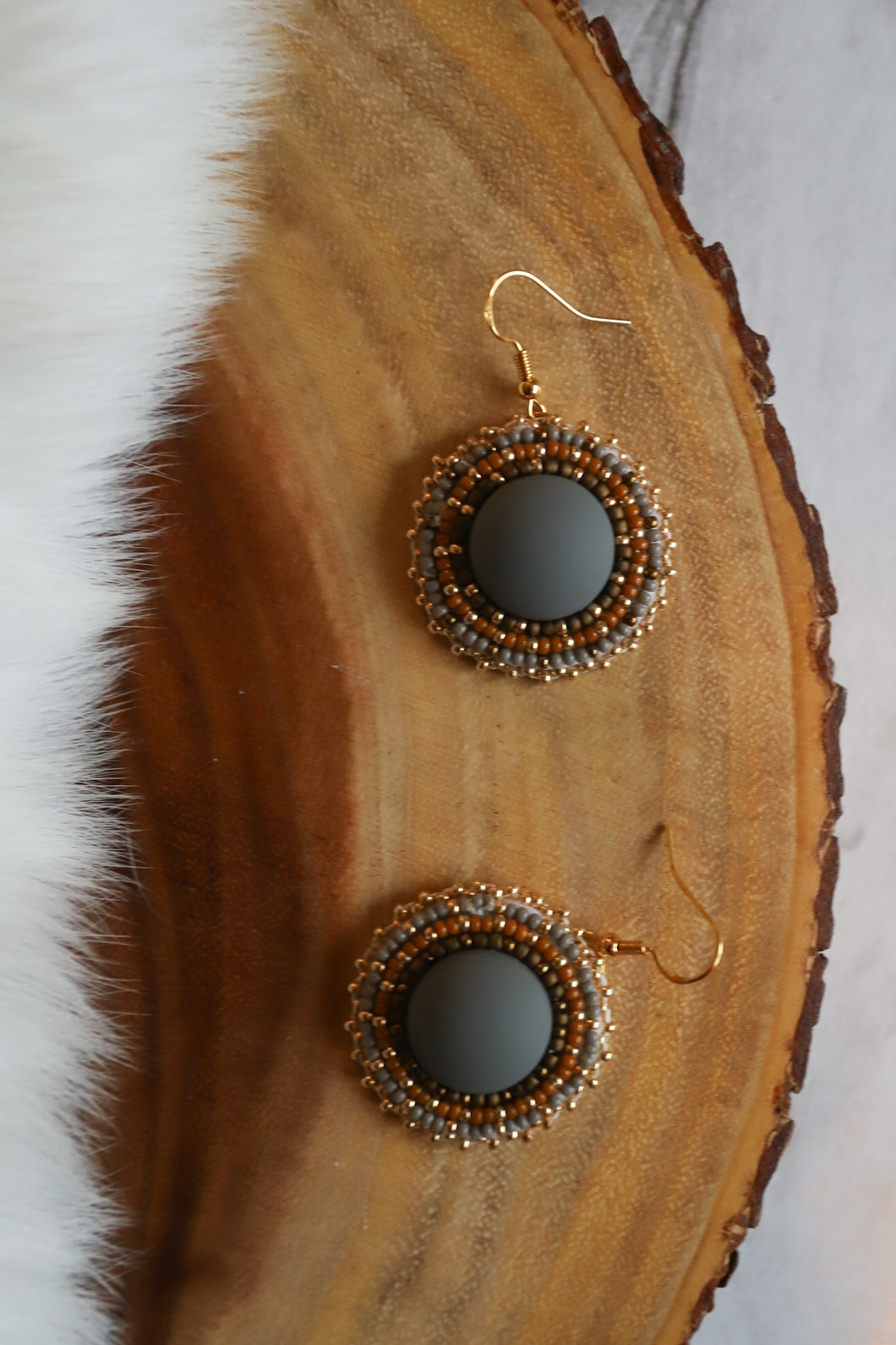 Matte Grey Earrings