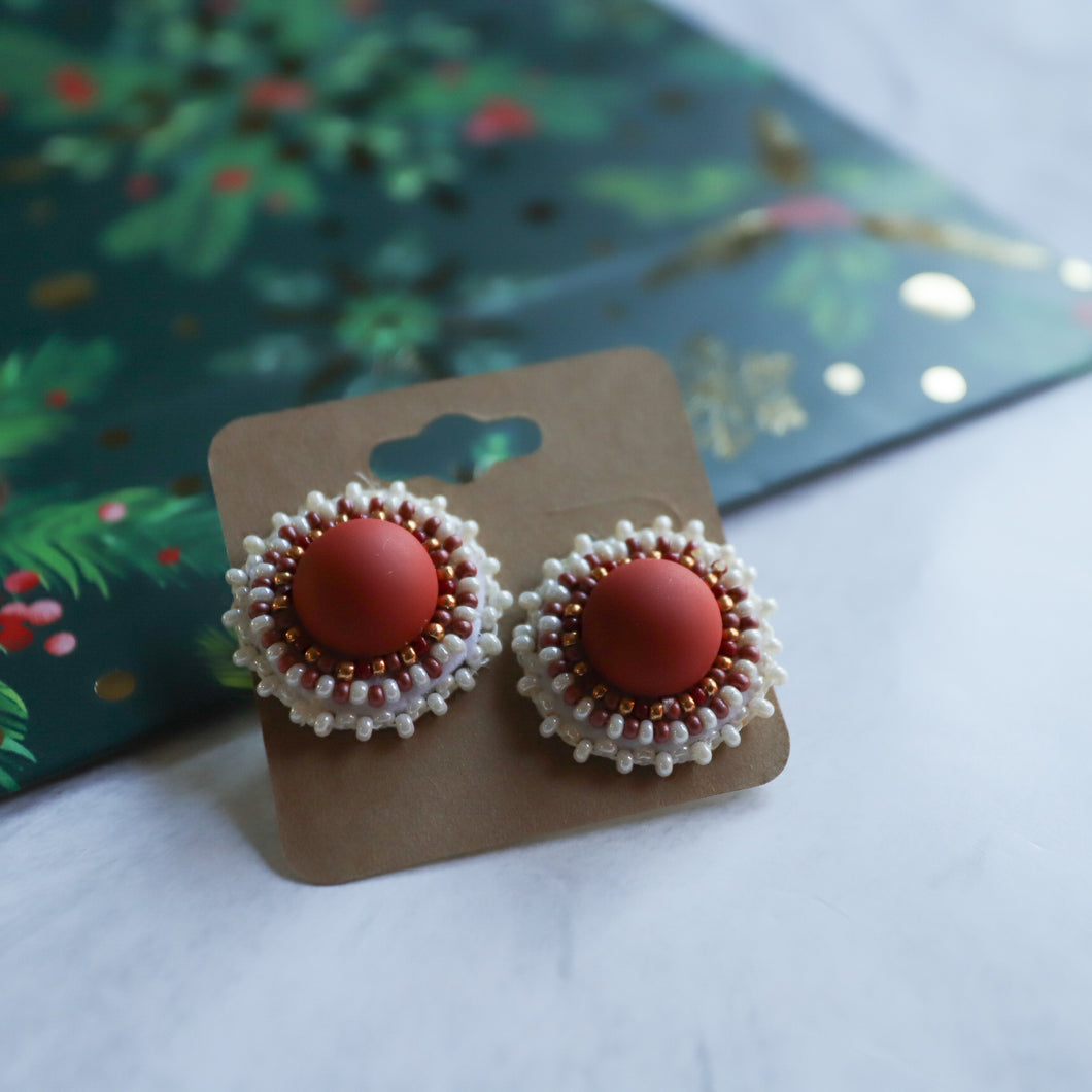 Red Earring Studs