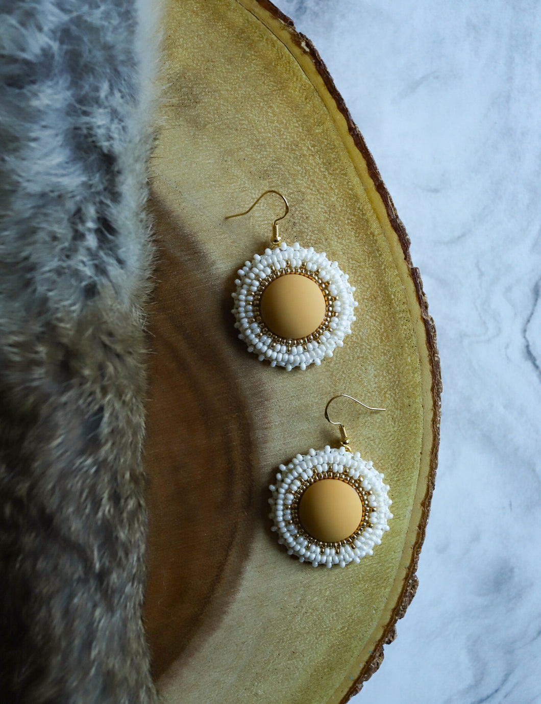 Matte Yellow Earrings