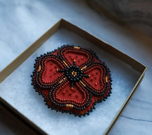 Load image into Gallery viewer, Preorder Beaded 3” Dene Poppy
