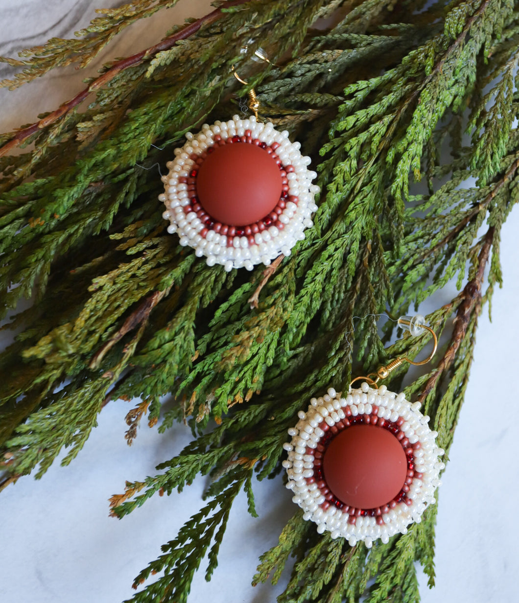 Matte Red Earrings