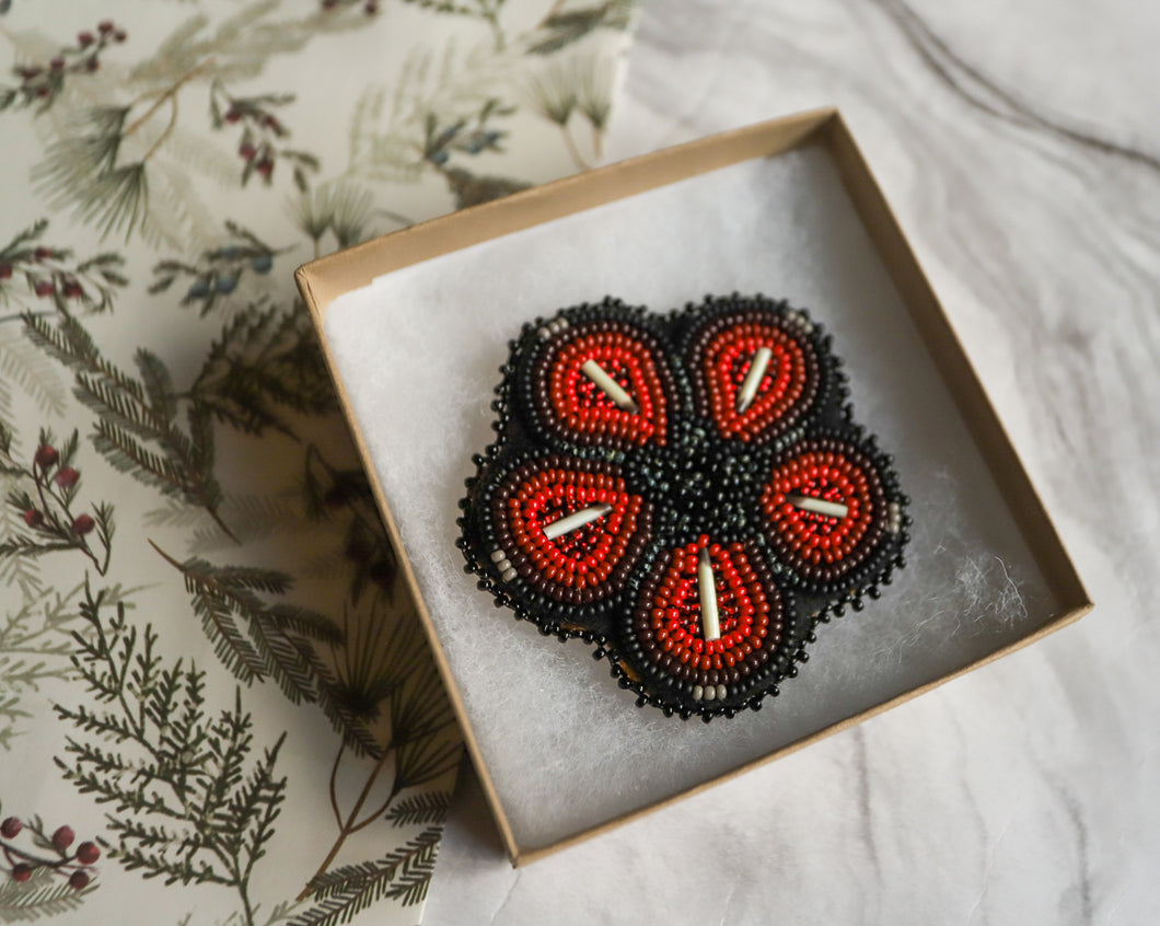 Quill Beaded Poppy