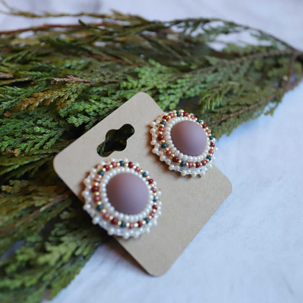 Beaded Holiday Studs