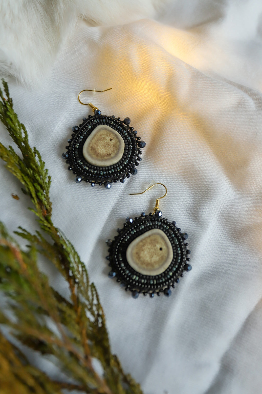 Black Antler Earrings