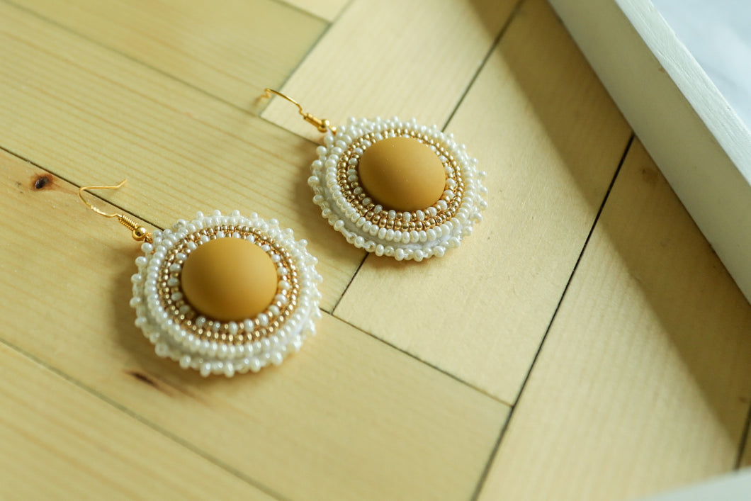 Matte Yellow Earrings