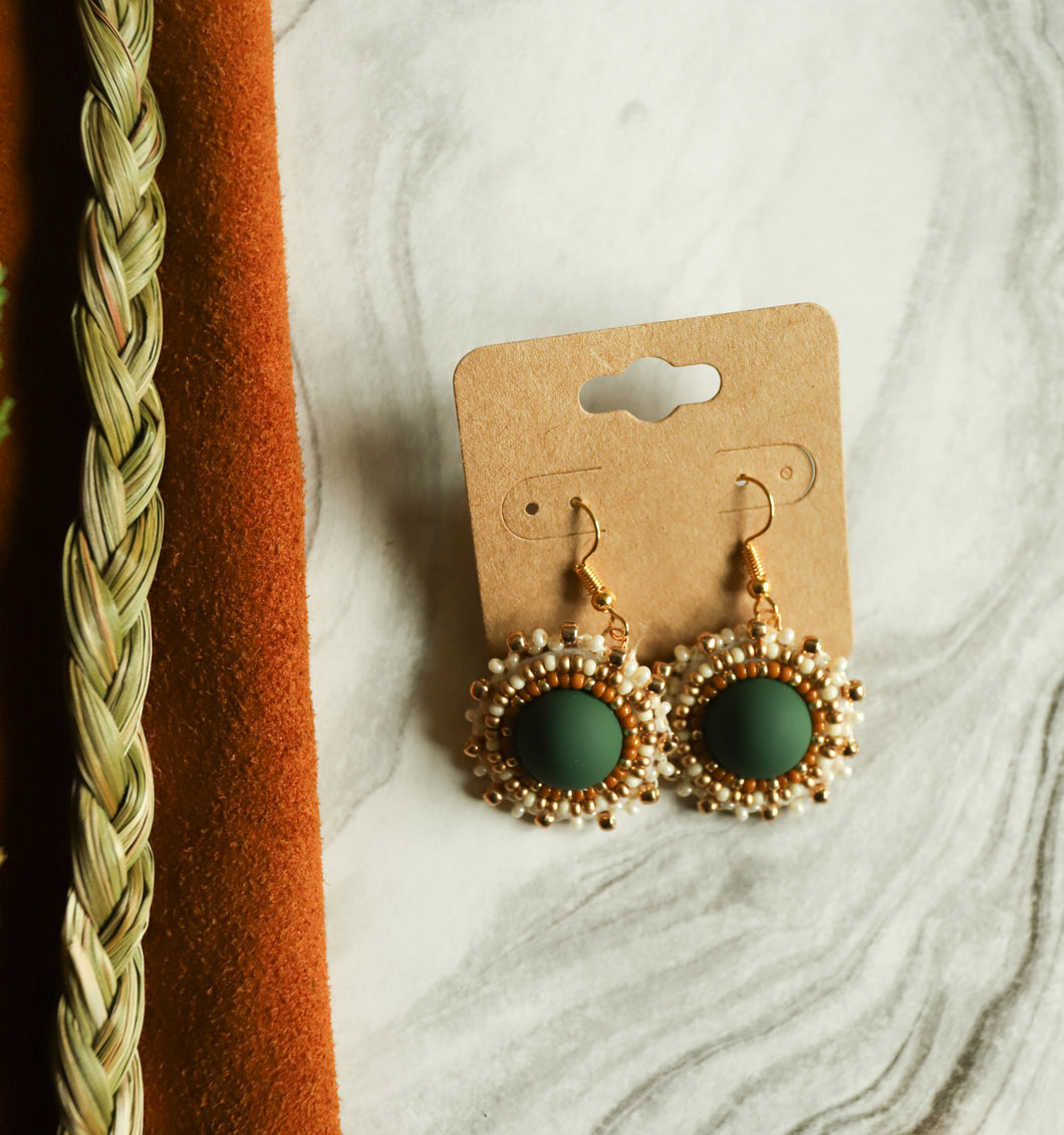 Matte Green Earrings