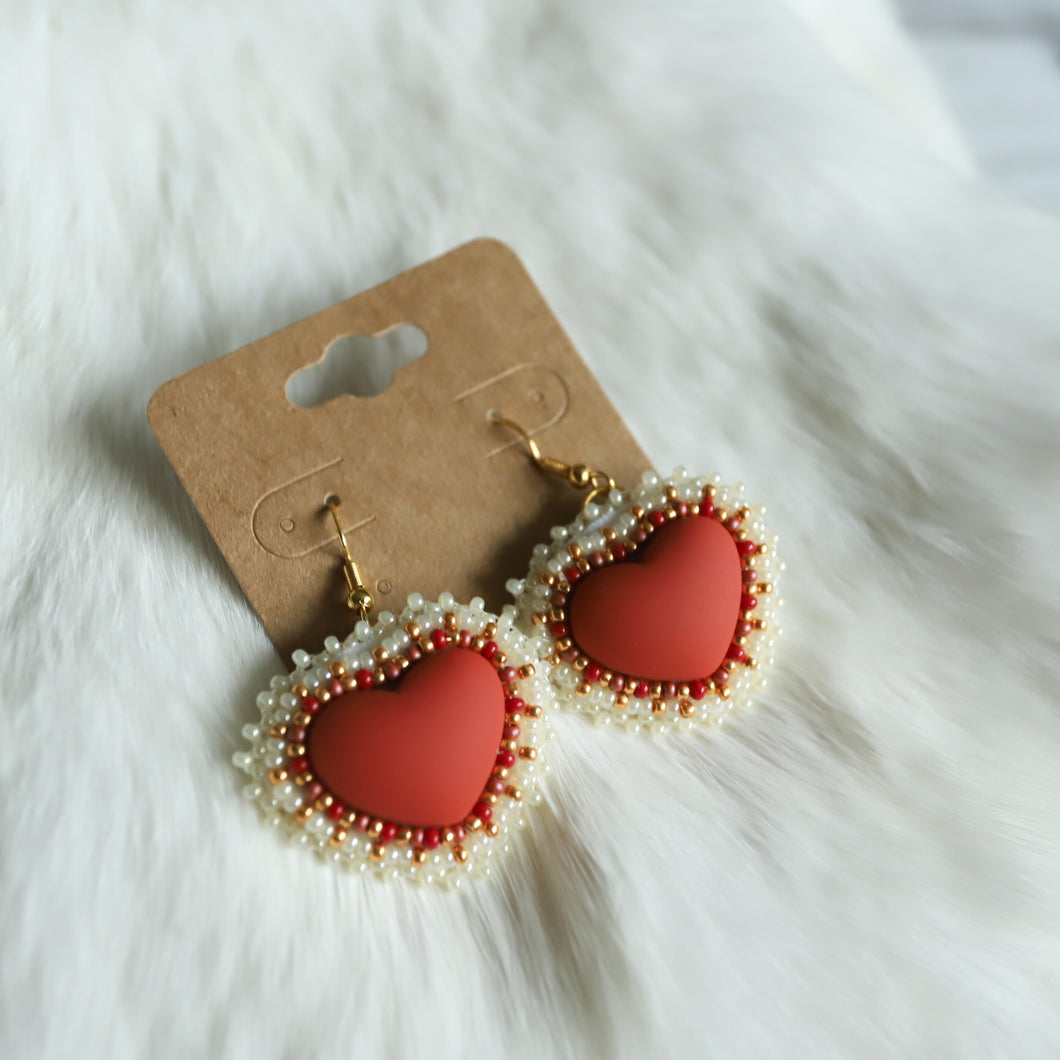 Matte Red Hearts