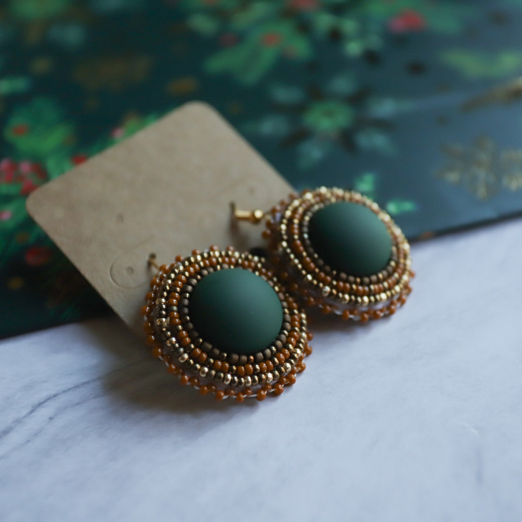 Matte Green Earrings