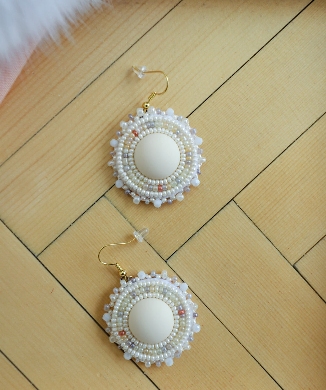 Matte White Earrings