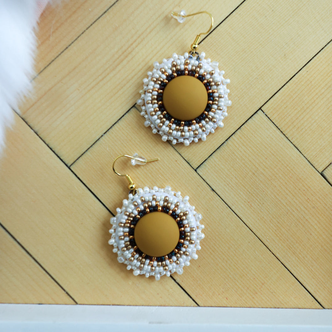 Matte Yellow Earrings