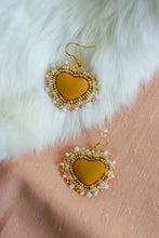 Load image into Gallery viewer, Matte Yellow Heart Earrings
