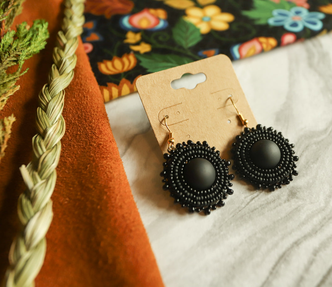 Matte Black Earrings