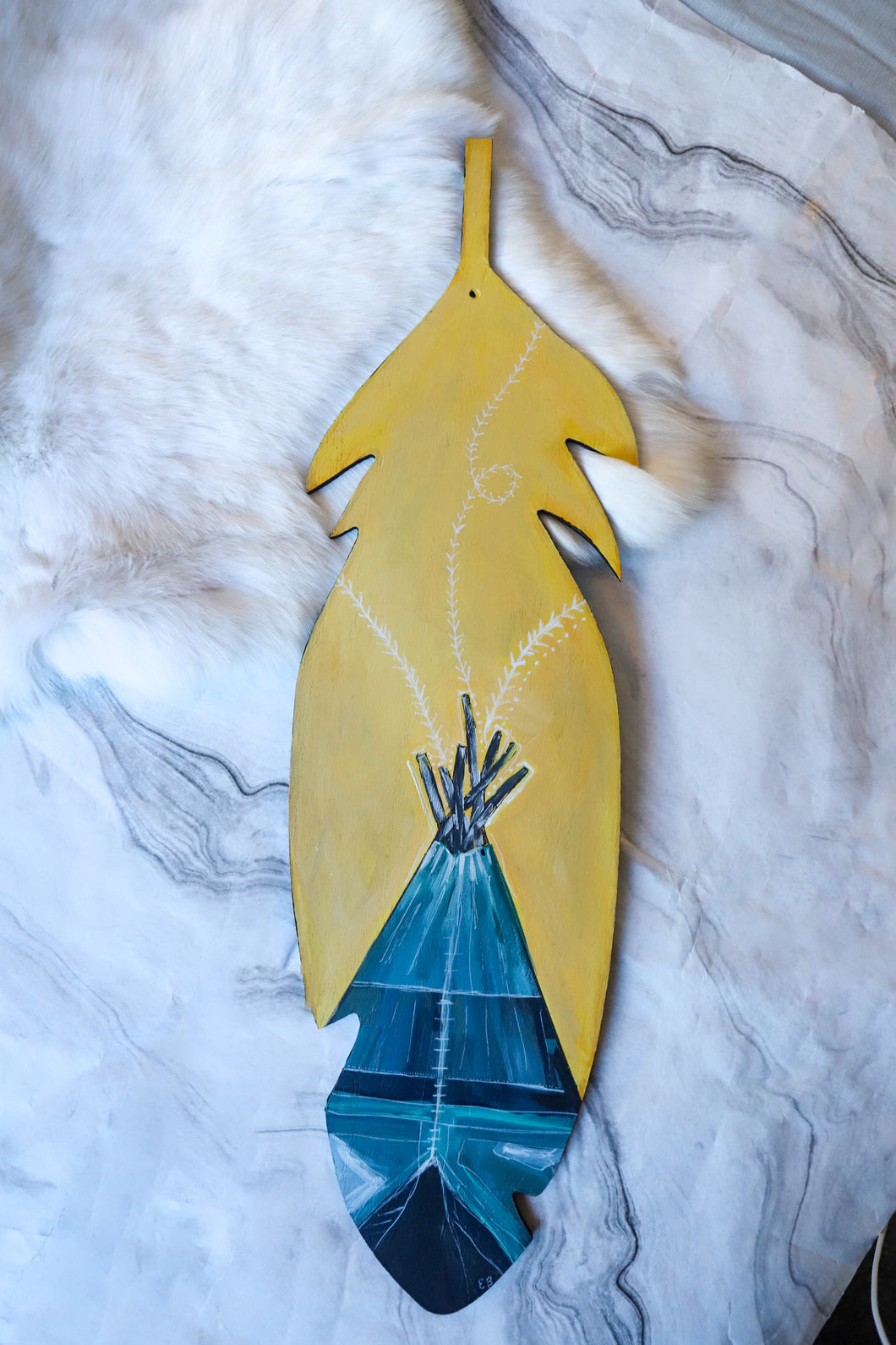 20” Tipi Painted Feather