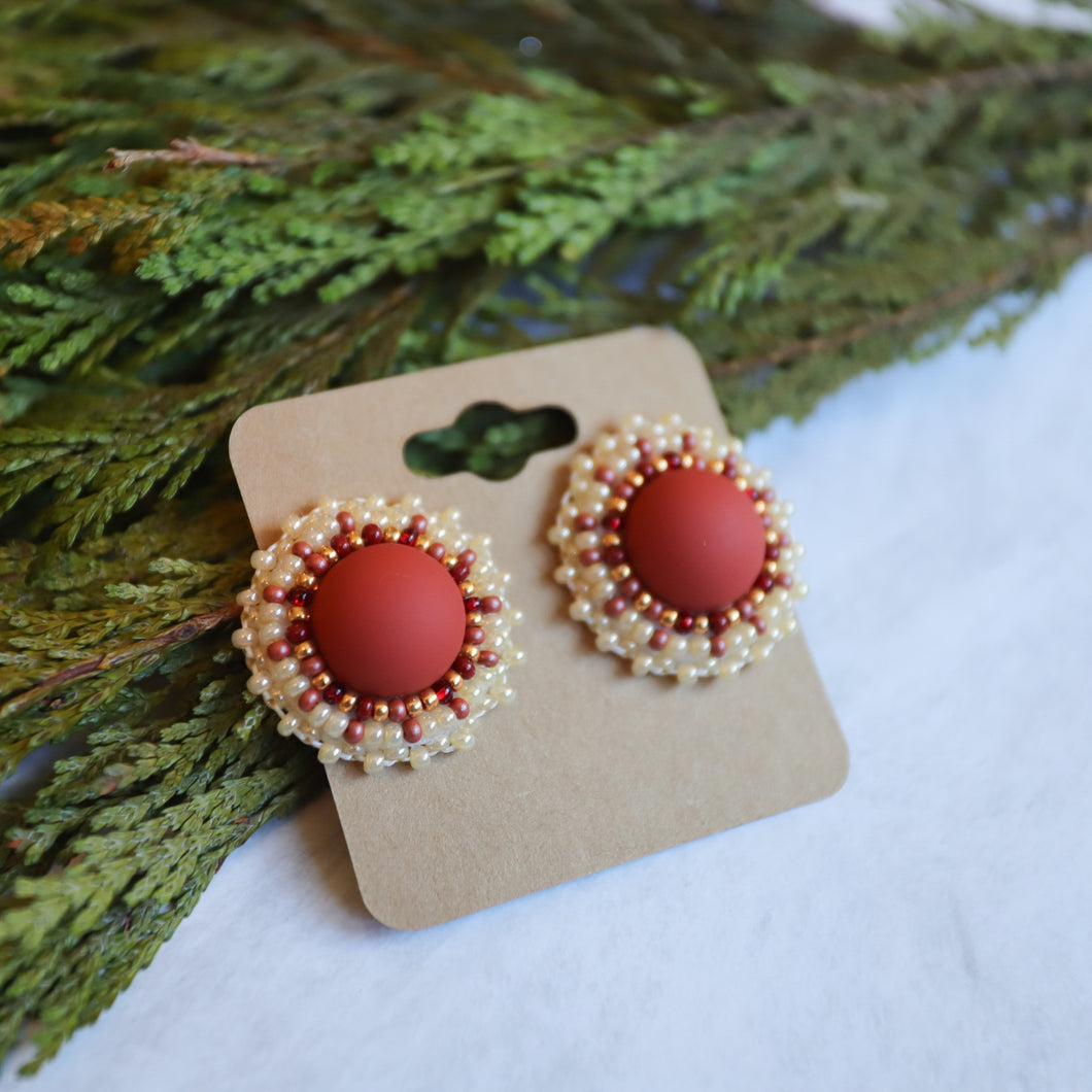 Red Sparkling Studs