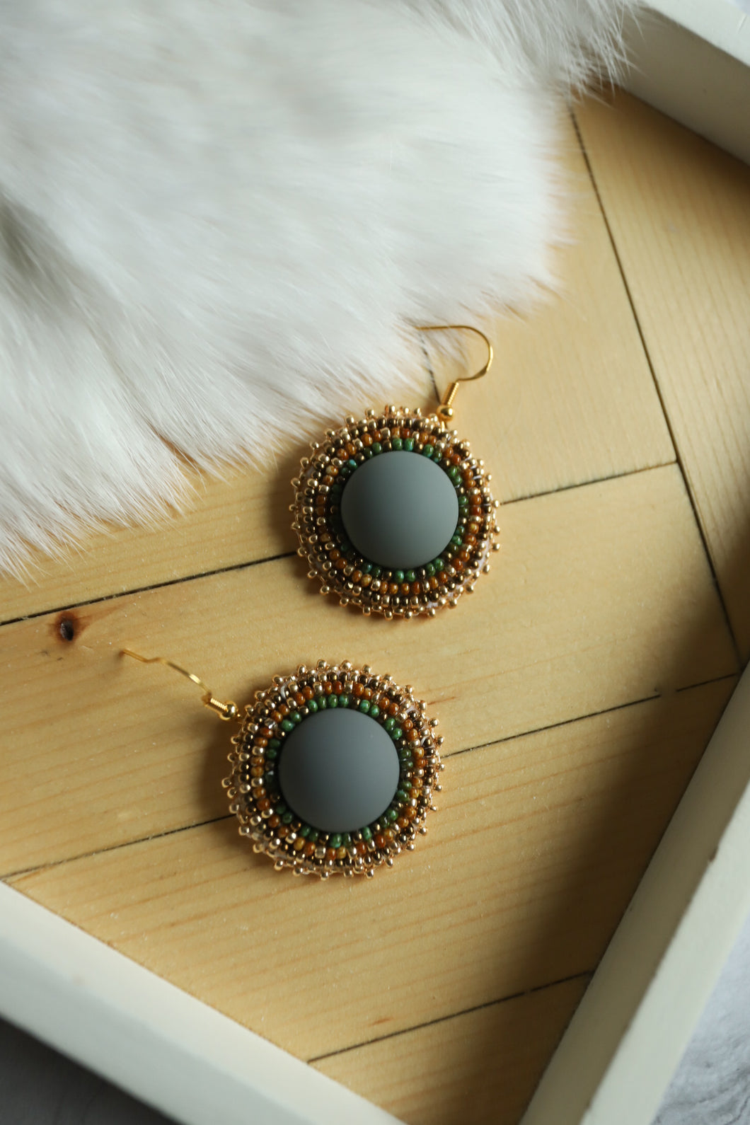 Matte Grey Earrings