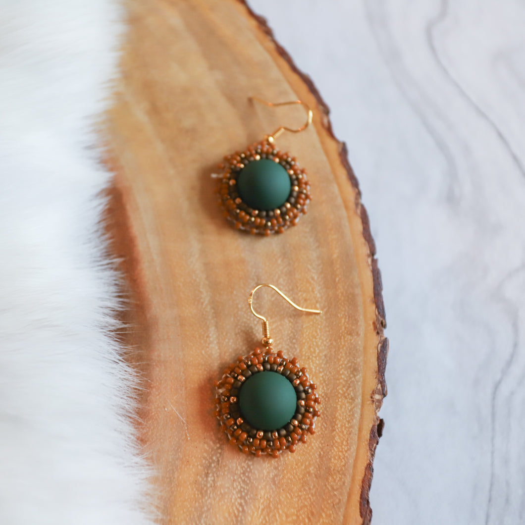 Matte Green Earrings