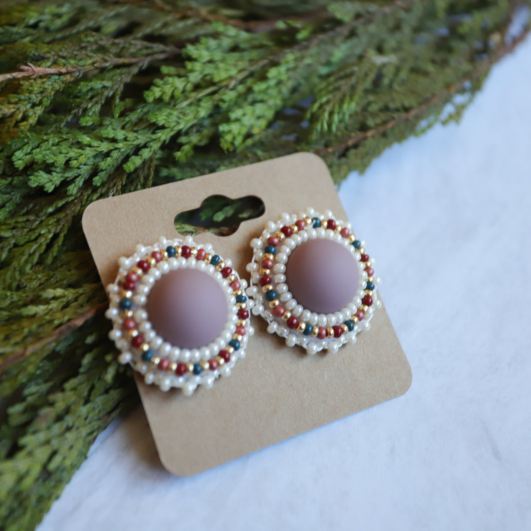 Beaded Holiday Studs