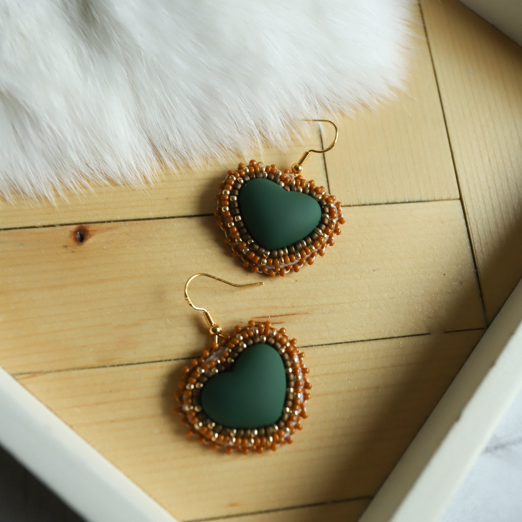 Matte Green Earrings