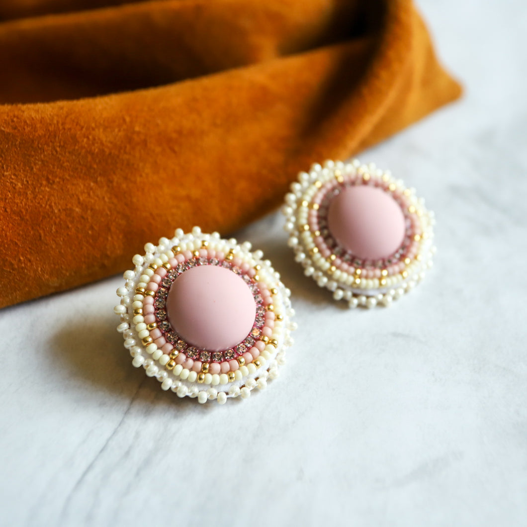 Pink Shimmery Studs