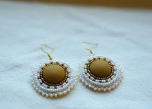 Load image into Gallery viewer, Matte Yellow Beaded Earrings
