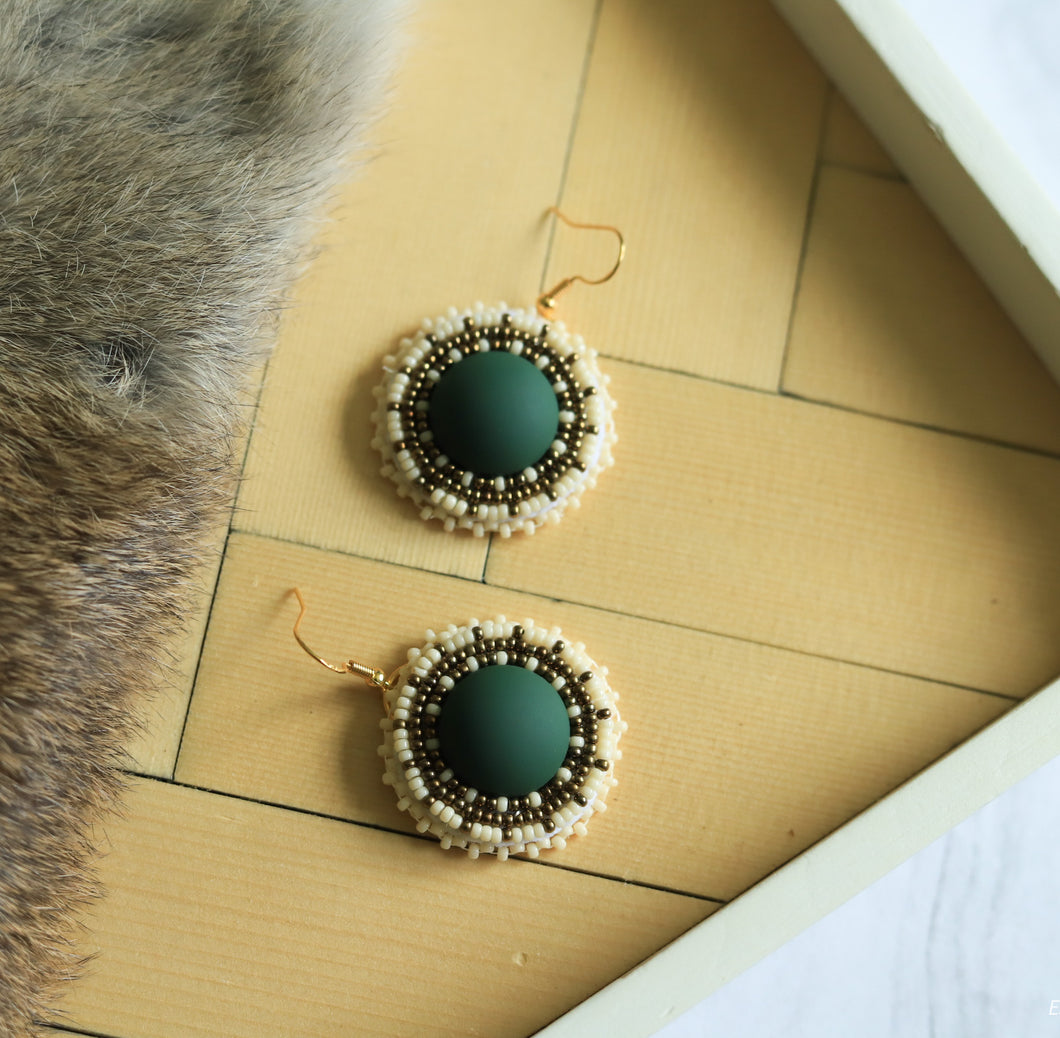 Matte Green Earrings