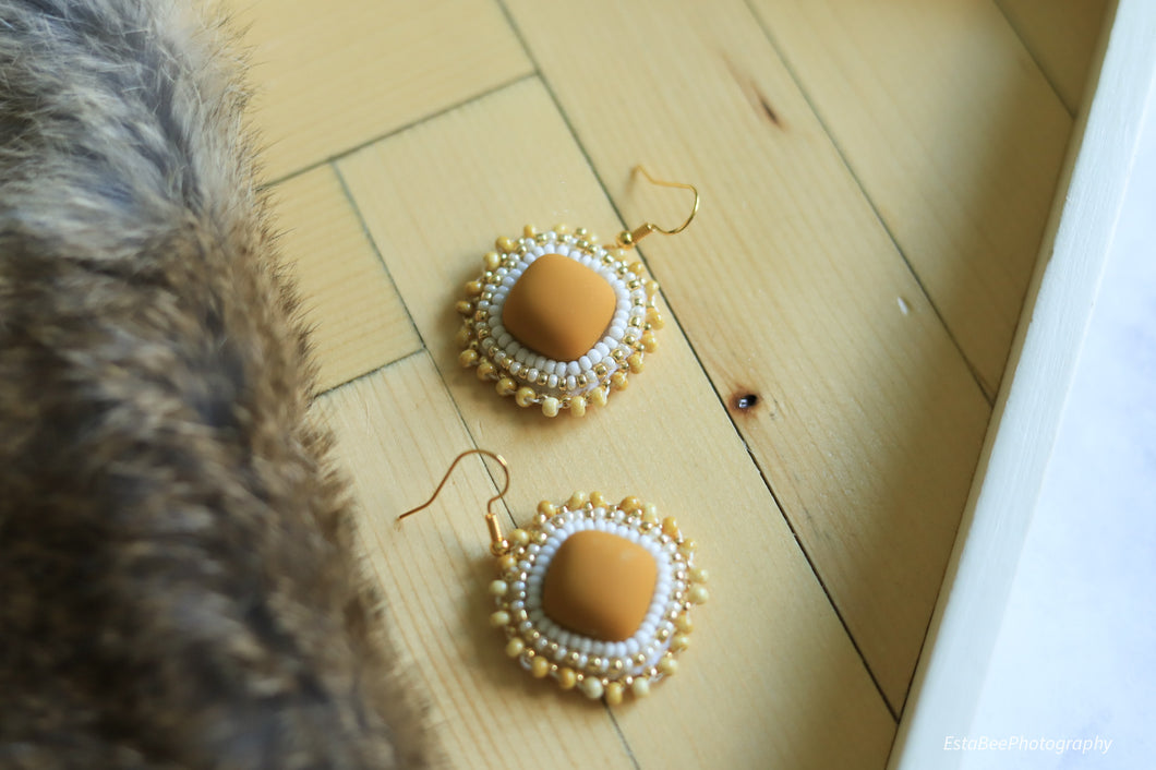 Matte Yellow Earrings