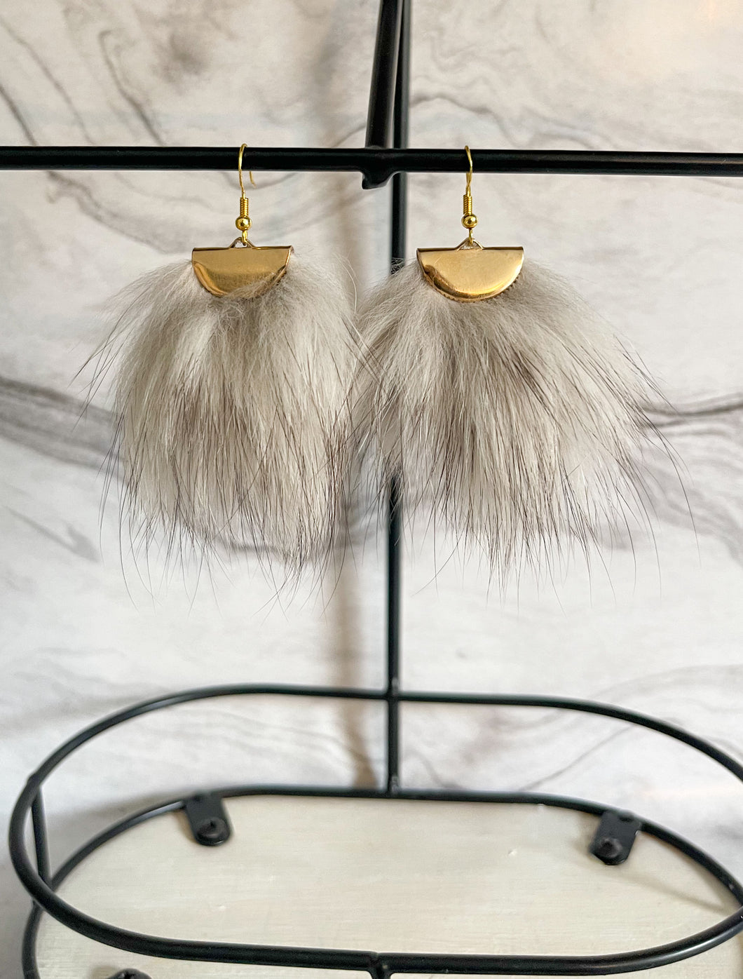 Lynx Fur Earrings