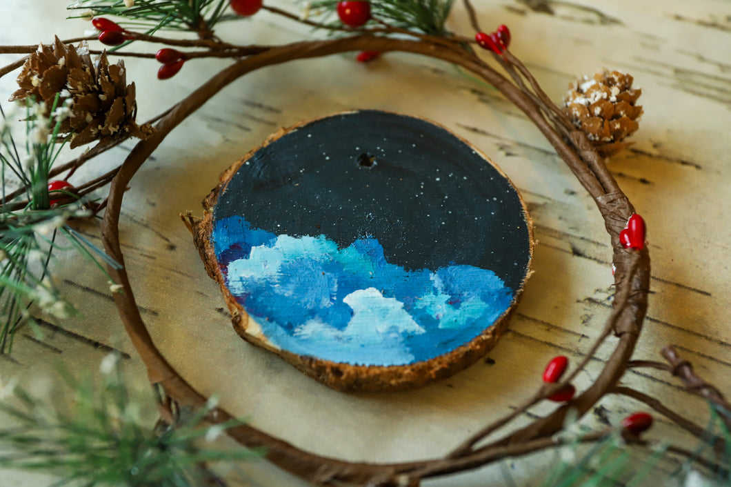 Wood cookie ornament