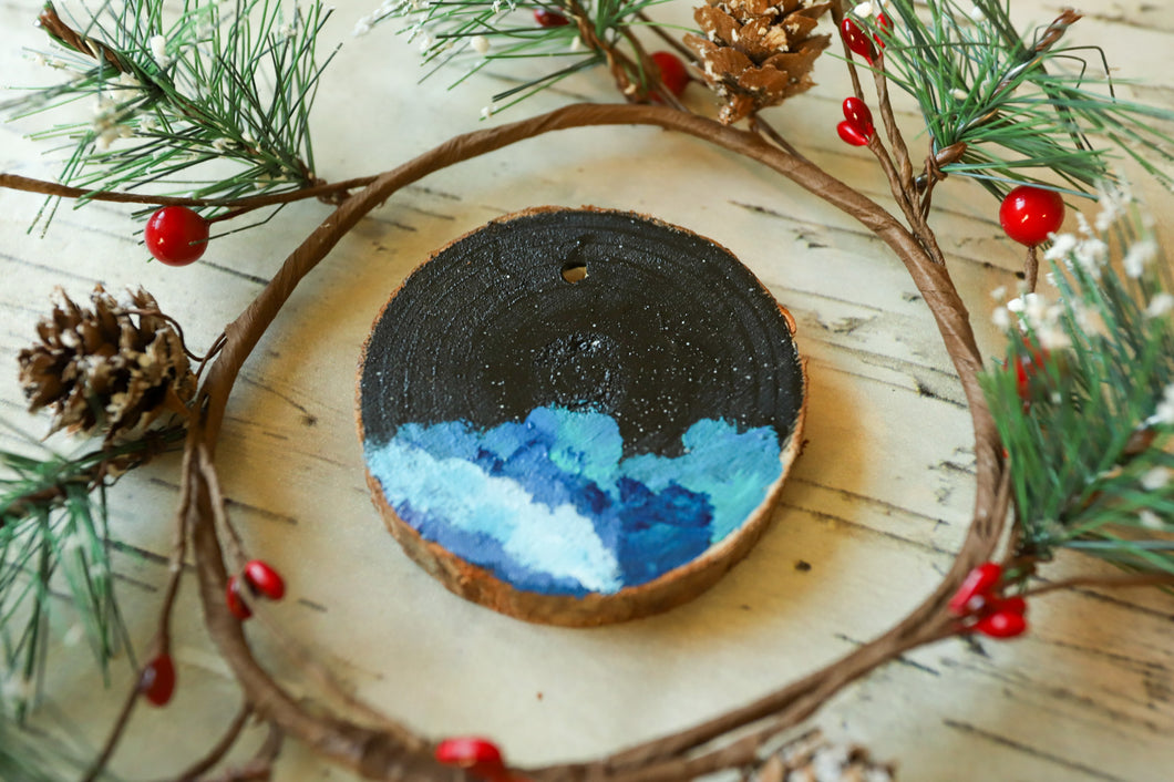 Wood cookie ornament